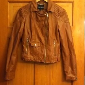 Express tan leather jacket